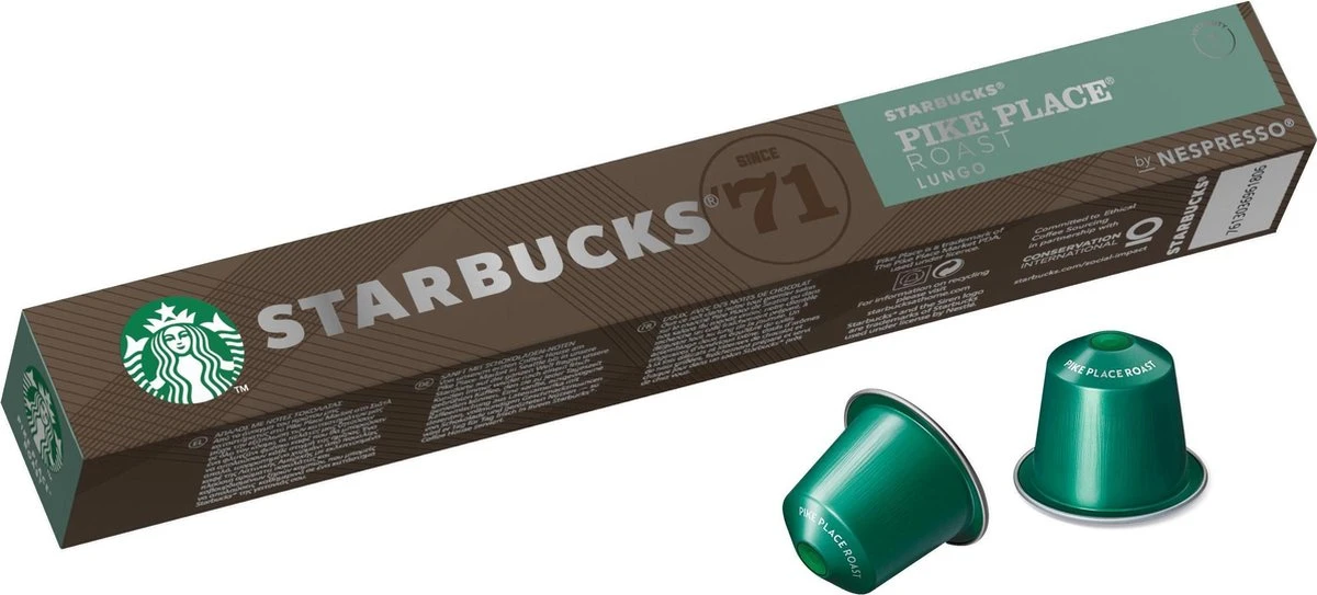 Starbucks By Nespresso Pike Place Medium Roast Capsules - 120 Koffiecups - Afbeelding 4
