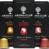 Aroma Club - Proefpakket Nespresso Compatible Capsules (100 St.) - 5 Smaken - Espresso & Lungo - 100% Aluminium Koffiecups