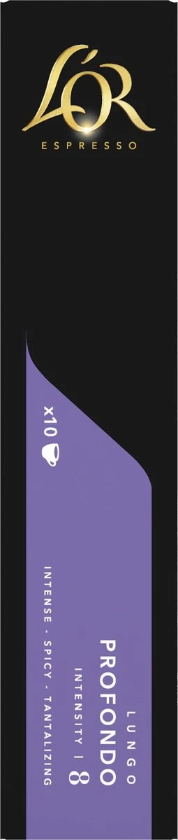 L'OR Lungo Profondo Koffiecups - Intensiteit 8/12 - 10 X 10 Capsules - Afbeelding 3