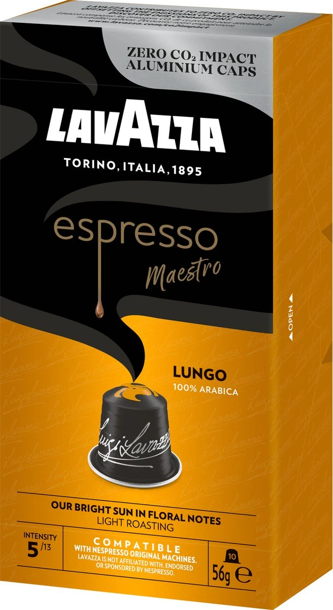 Lavazza Espresso Lungo - Aluminium Nespresso Capsules - 10 Stuks - Afbeelding 6