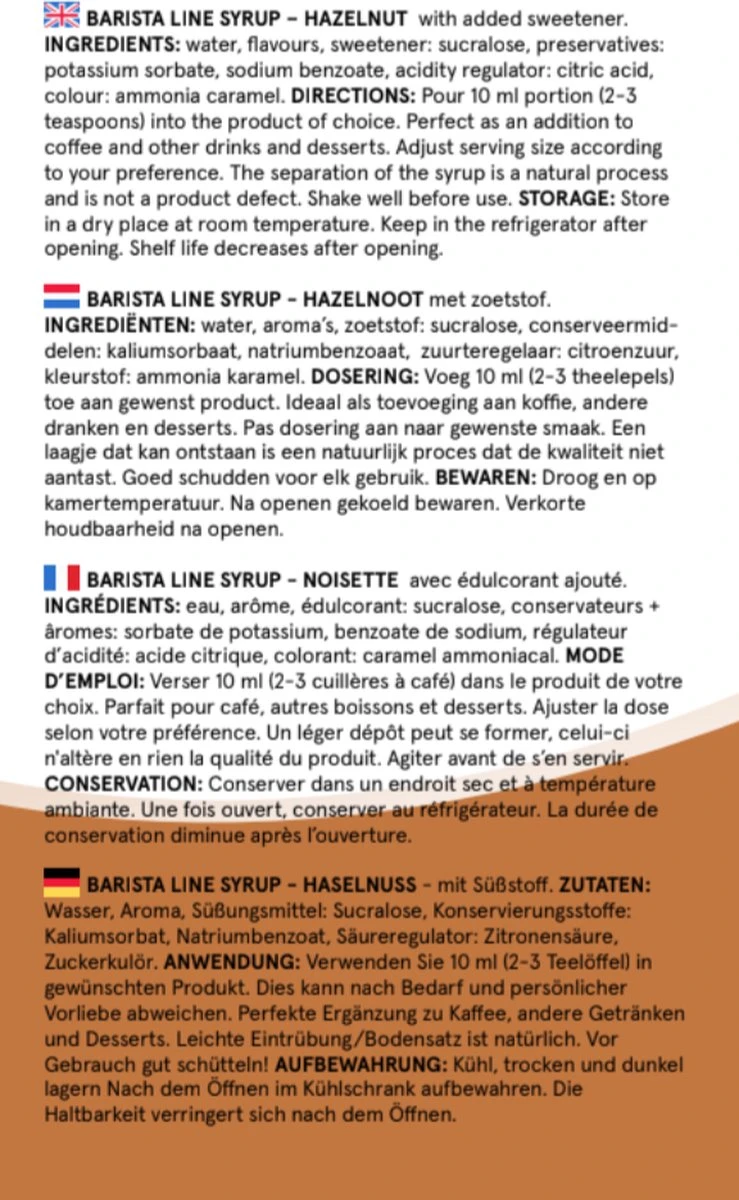 Fitcy | Koffiesiroop | Hazelnoot | Barista Syrup | Zero | Vegan | Vetvrij | Suikervrij | Keto-vriendelijk | Koffie | Siroop | MET DOSEERPOMP | 1L - Afbeelding 5