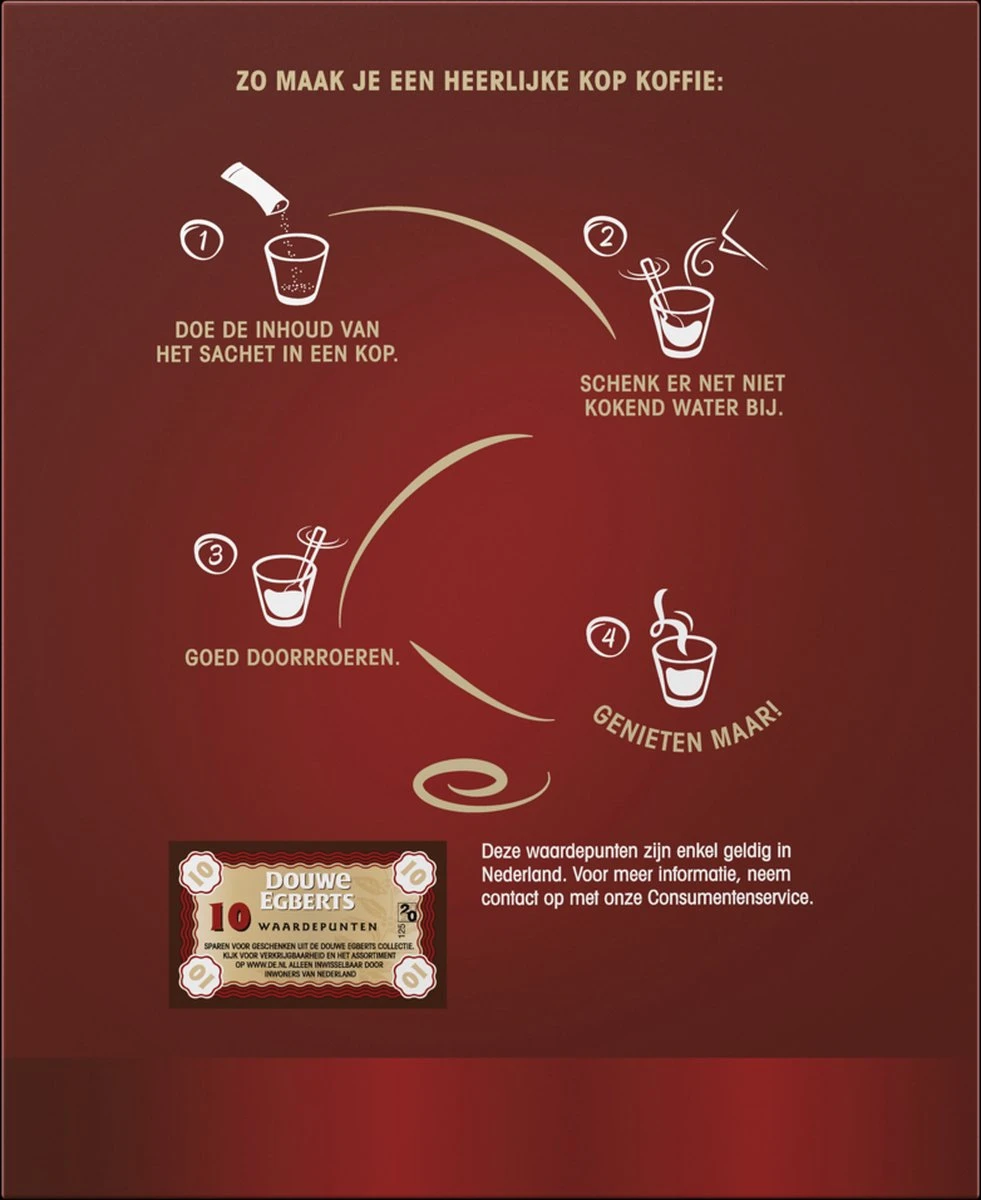 Douwe Egberts Aroma Rood Sticks Oploskoffie - 6 X 25 Zakjes - Afbeelding 3